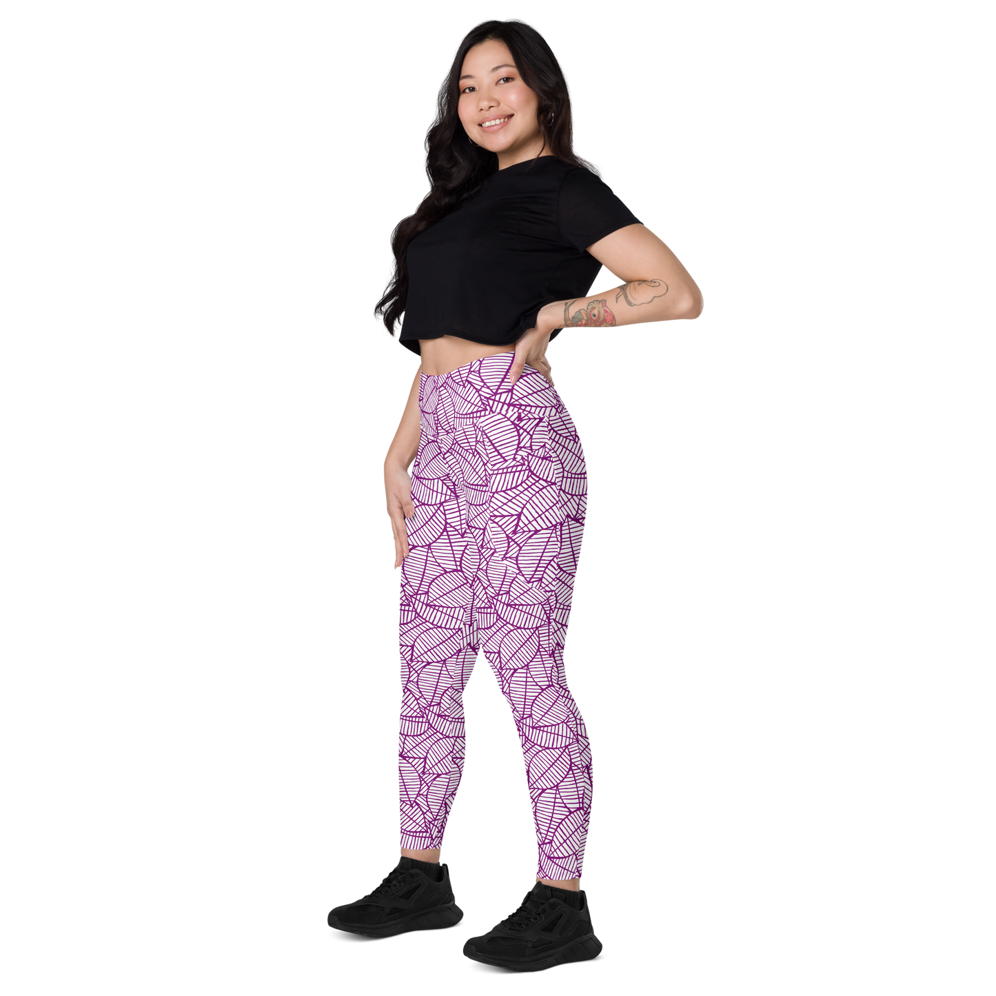 Colorful Fall Leaves | Seamless Patterns | All-Over Print Leggings with Pockets - #7