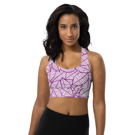 Colorful Fall Leaves | Seamless Patterns | All-Over Print Longline Sports Bra - #7