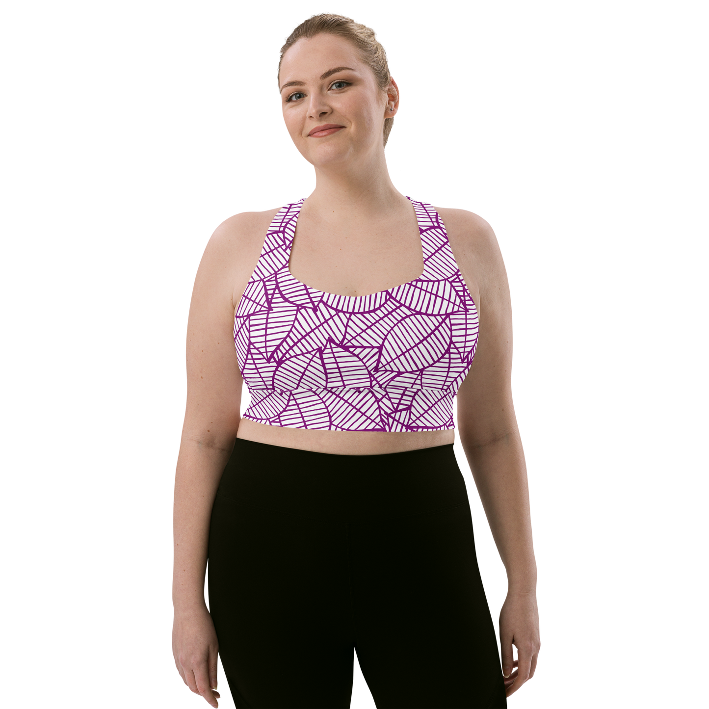 Colorful Fall Leaves | Seamless Patterns | All-Over Print Longline Sports Bra - #7