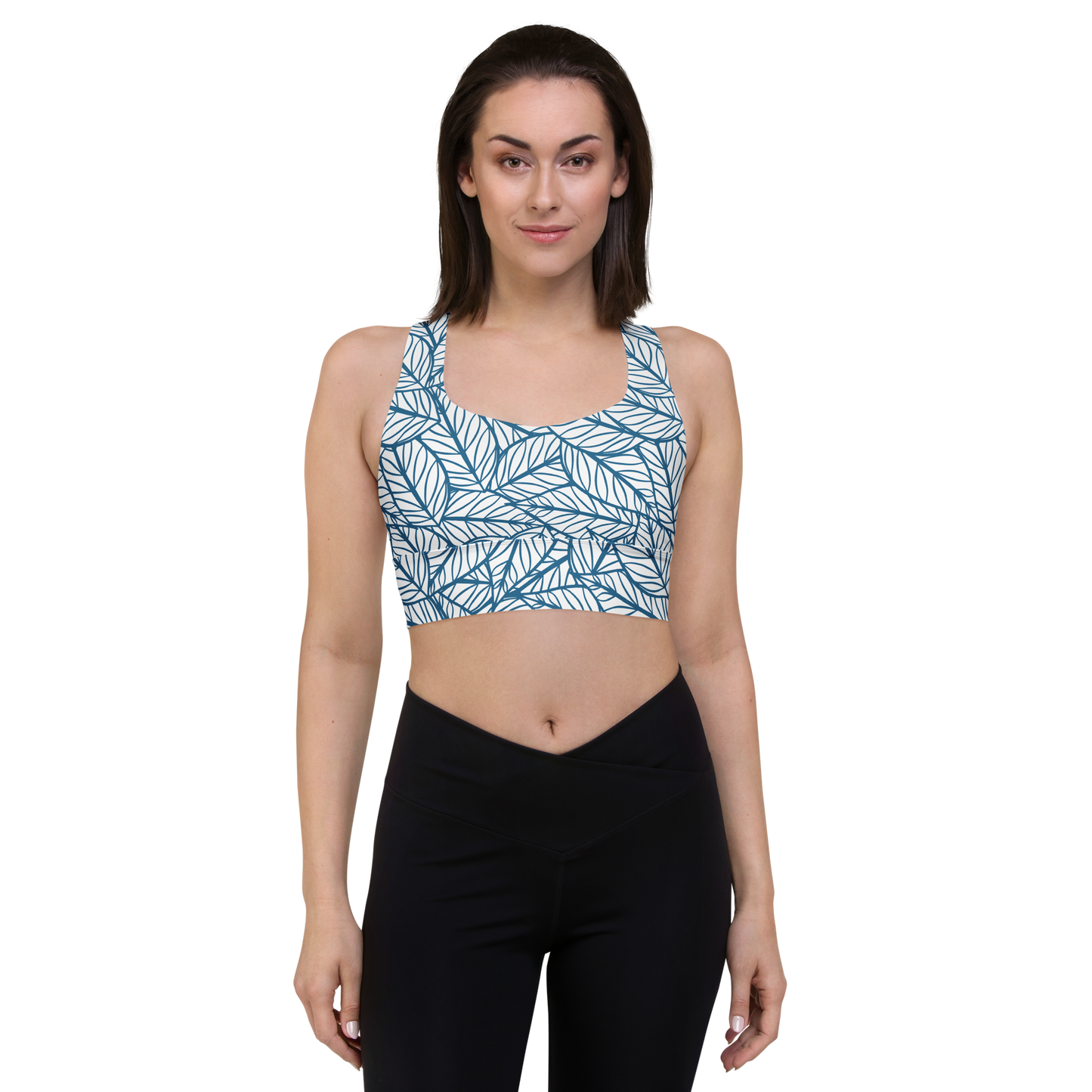 Colorful Fall Leaves | Seamless Patterns | All-Over Print Longline Sports Bra - #10