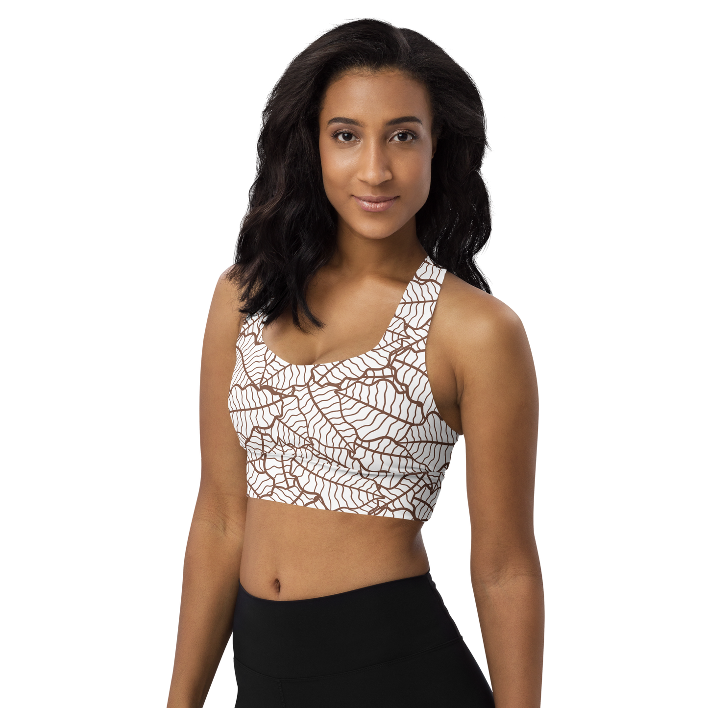 Colorful Fall Leaves | Seamless Patterns | All-Over Print Longline Sports Bra - #5