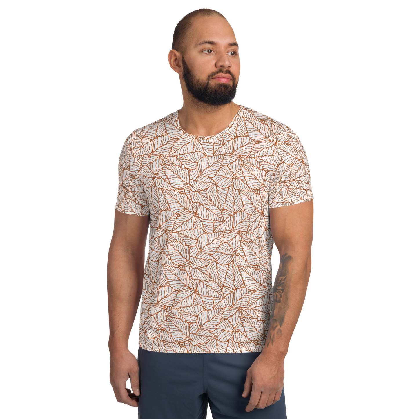 Colorful Fall Leaves | Seamless Patterns | All-Over Print Men's Athletic T-Shirt - #1
