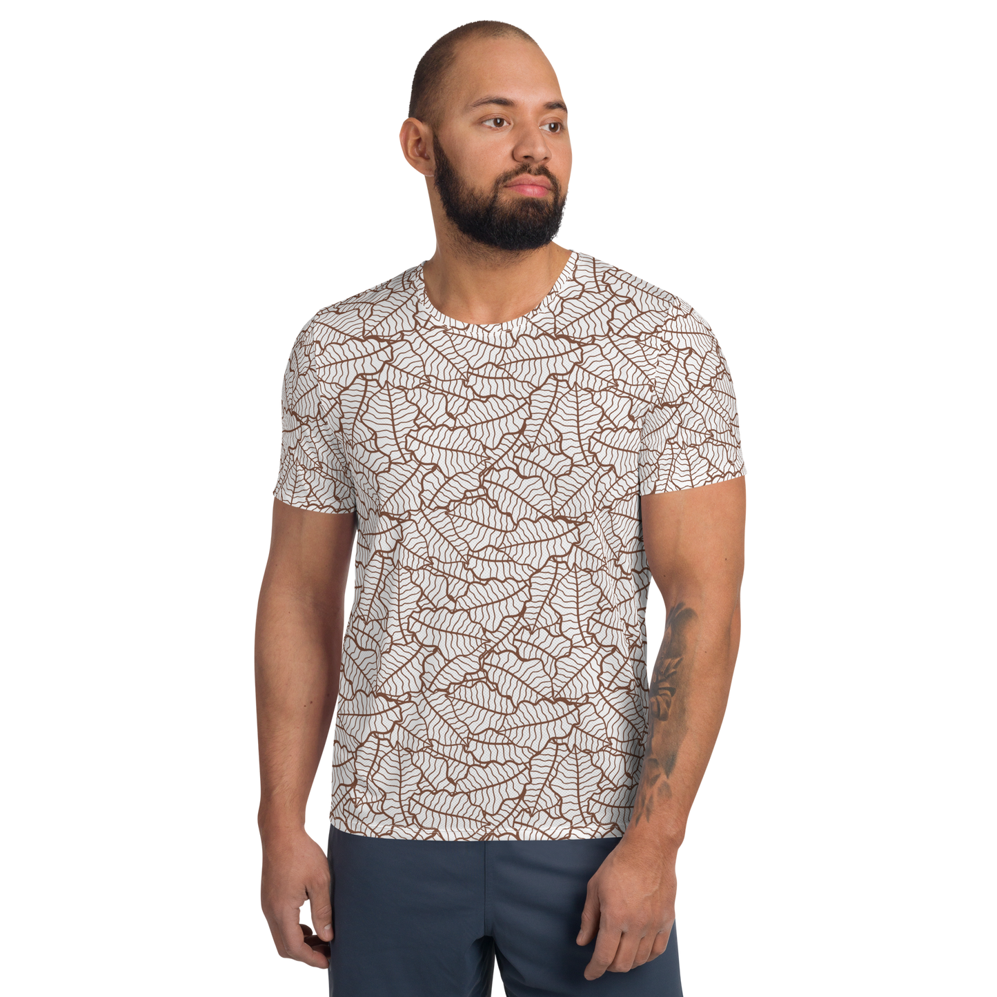 Colorful Fall Leaves | Seamless Patterns | All-Over Print Men's Athletic T-Shirt - #5