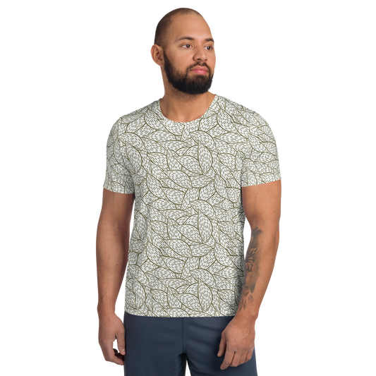Colorful Fall Leaves | Seamless Patterns | All-Over Print Men's Athletic T-Shirt - #6