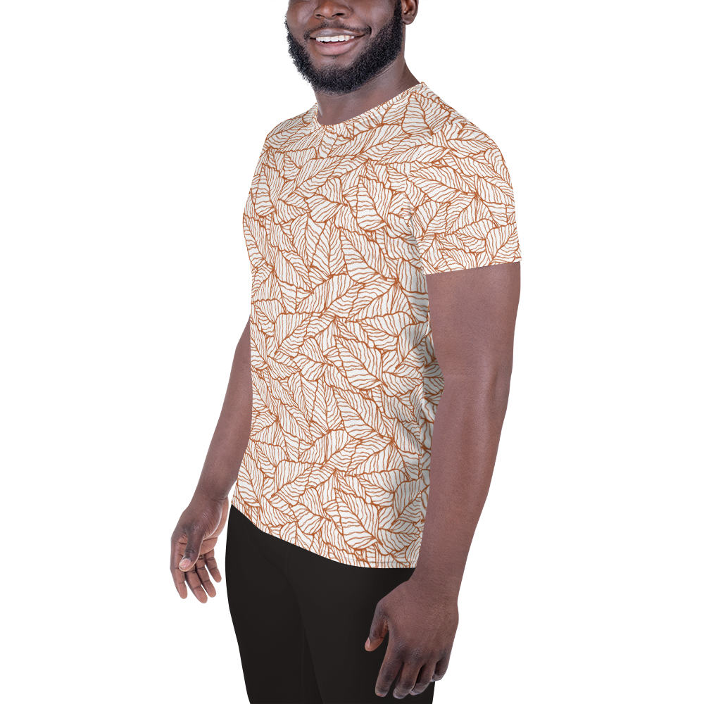 Colorful Fall Leaves | Seamless Patterns | All-Over Print Men's Athletic T-Shirt - #1