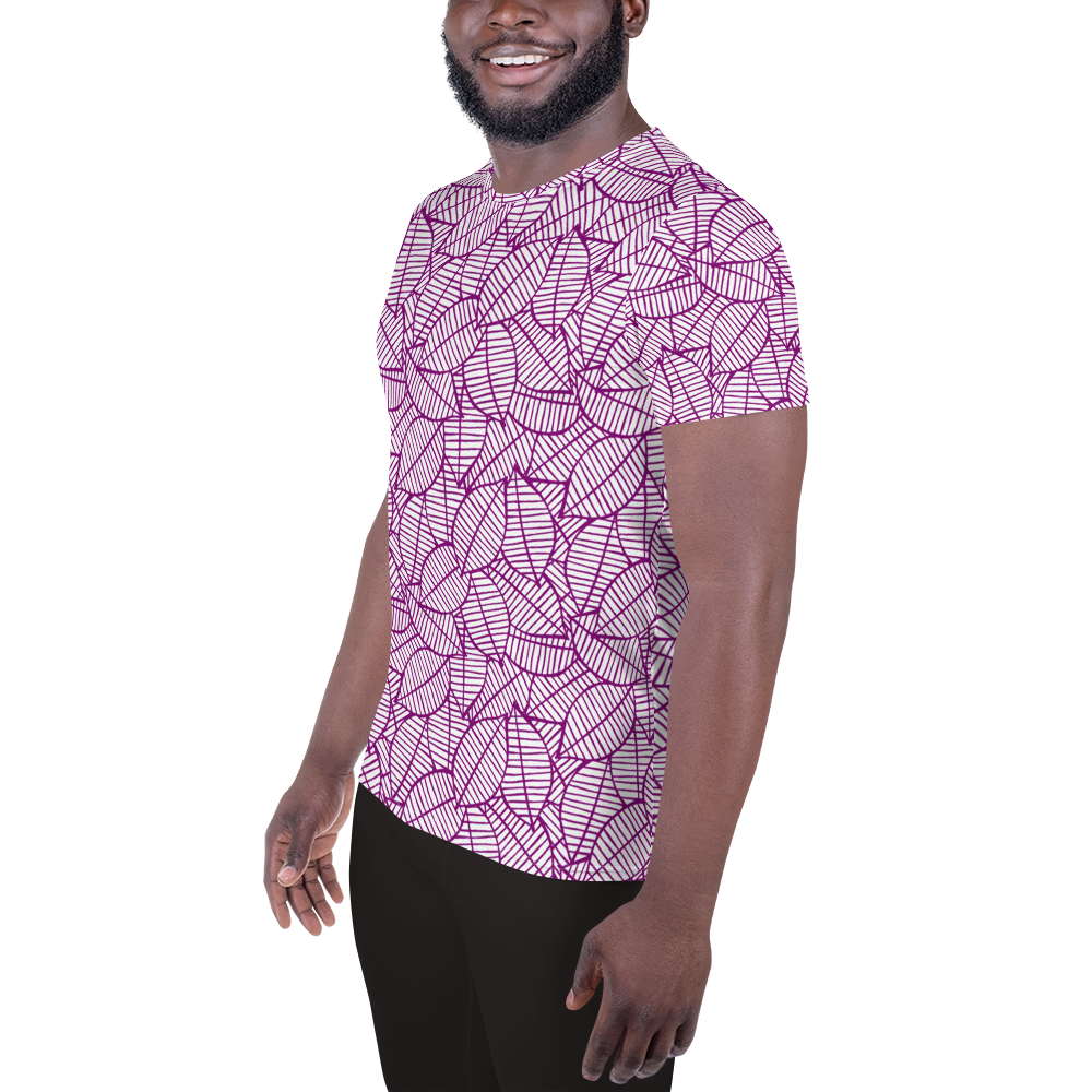Colorful Fall Leaves | Seamless Patterns | All-Over Print Men's Athletic T-Shirt - #7