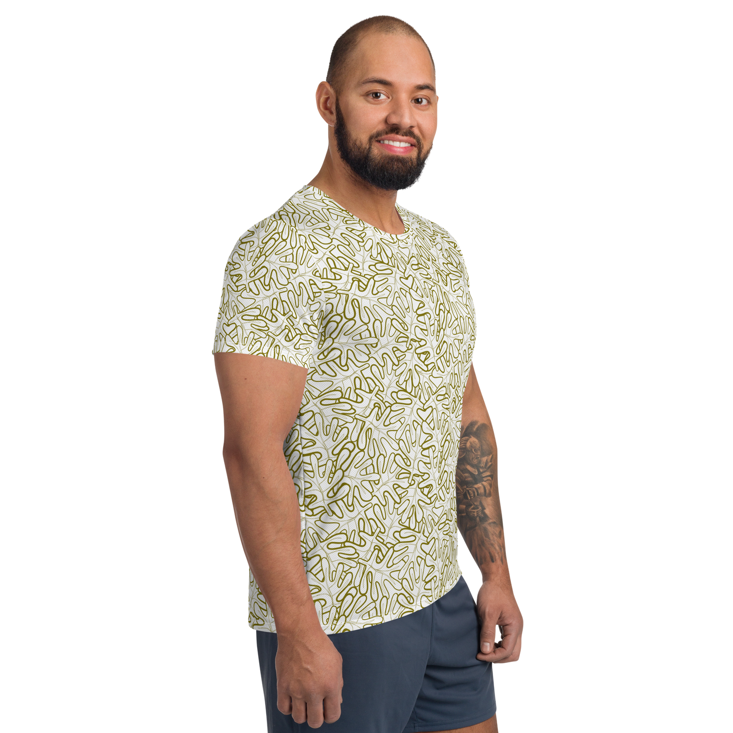Colorful Fall Leaves | Seamless Patterns | All-Over Print Men's Athletic T-Shirt - #2