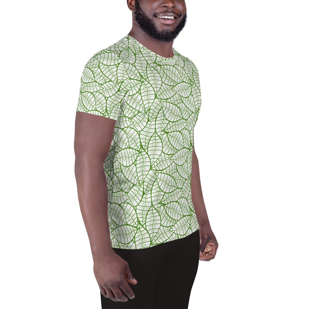 Colorful Fall Leaves | Seamless Patterns | All-Over Print Men's Athletic T-Shirt - #4