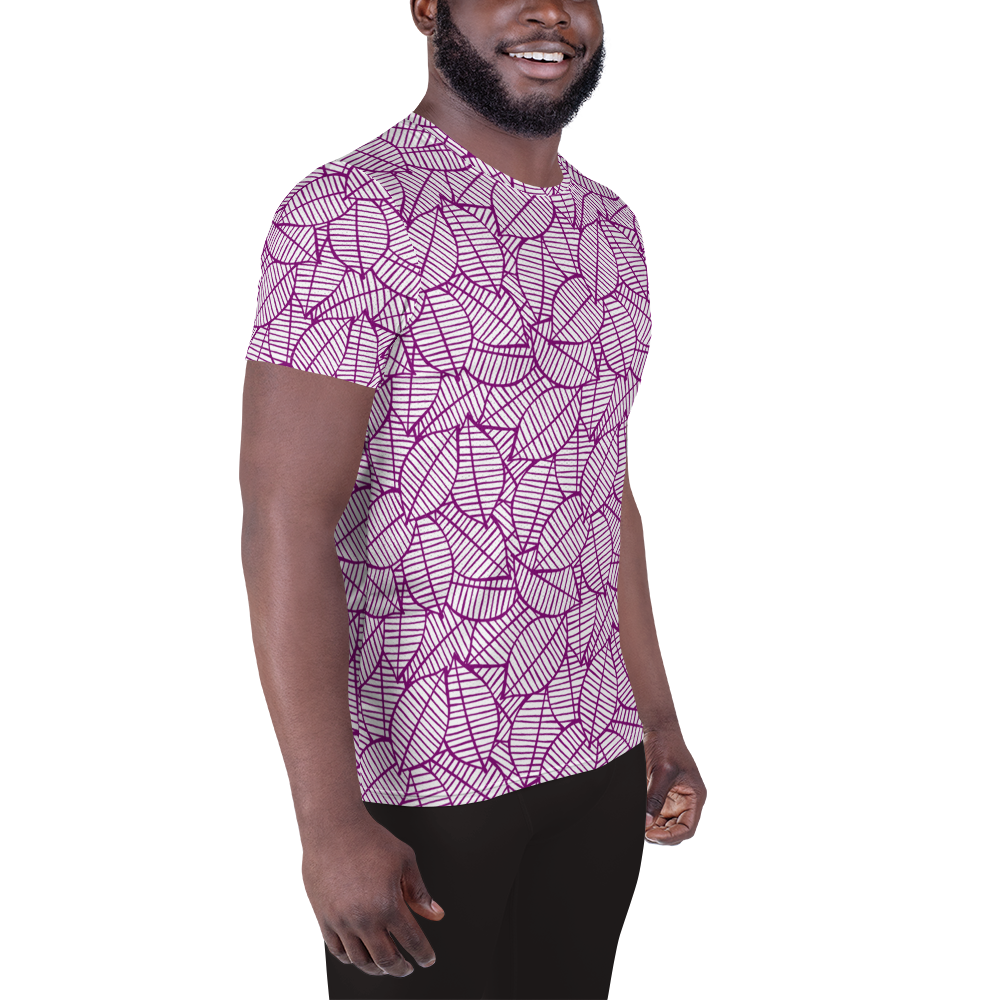 Colorful Fall Leaves | Seamless Patterns | All-Over Print Men's Athletic T-Shirt - #7