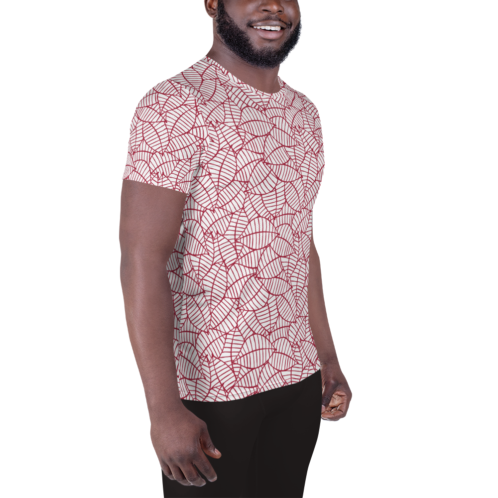 Colorful Fall Leaves | Seamless Patterns | All-Over Print Men's Athletic T-Shirt - #8