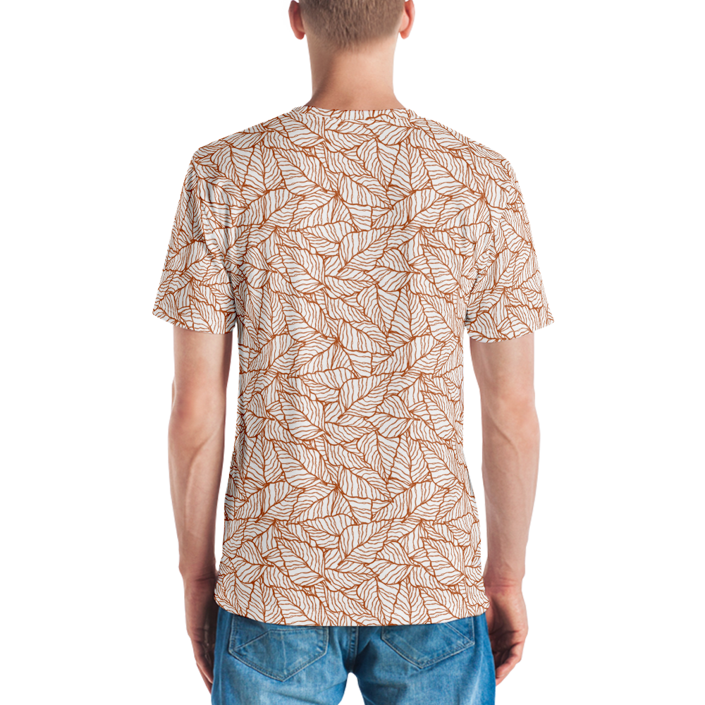 Colorful Fall Leaves | Seamless Patterns | All-Over Print Men's Crew Neck T-Shirt - #1