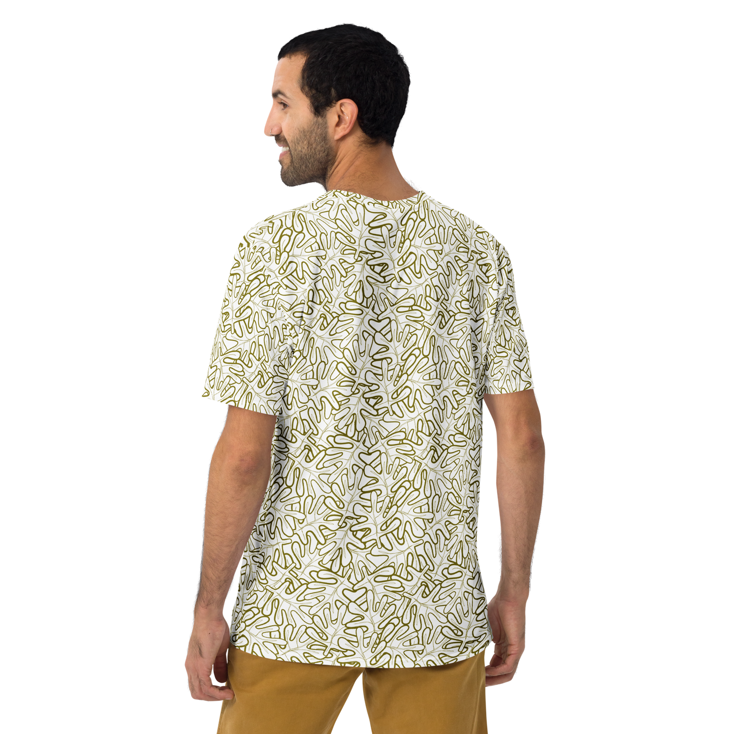 Colorful Fall Leaves | Seamless Patterns | All-Over Print Men's Crew Neck T-Shirt - #2