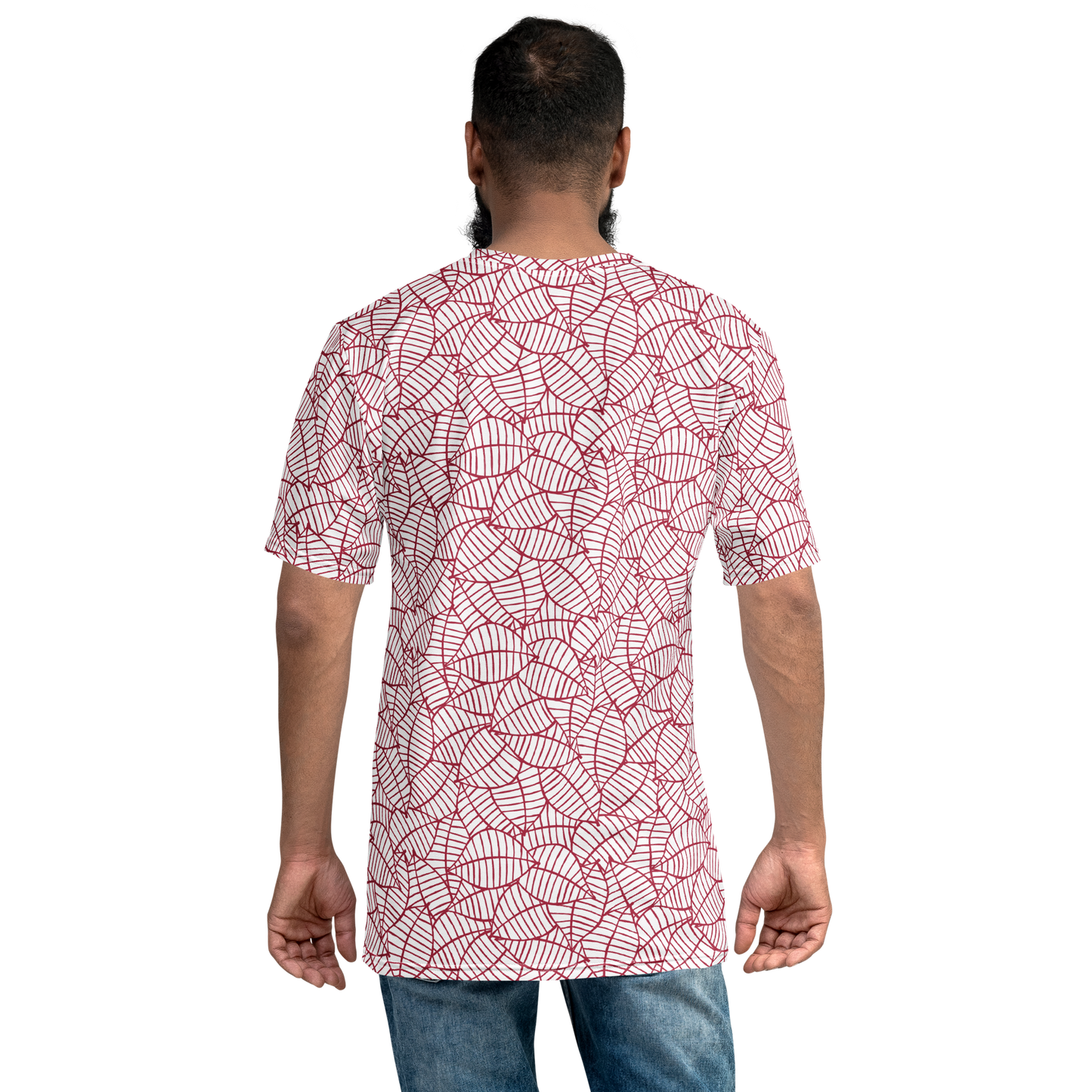 Colorful Fall Leaves | Seamless Patterns | All-Over Print Men's Crew Neck T-Shirt - #8