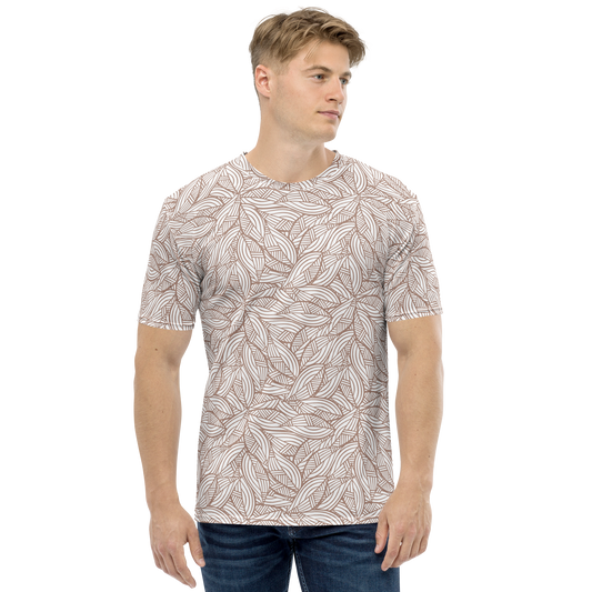 Colorful Fall Leaves | Seamless Patterns | All-Over Print Men's Crew Neck T-Shirt - #3