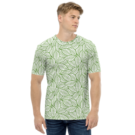 Colorful Fall Leaves | Seamless Patterns | All-Over Print Men's Crew Neck T-Shirt - #4