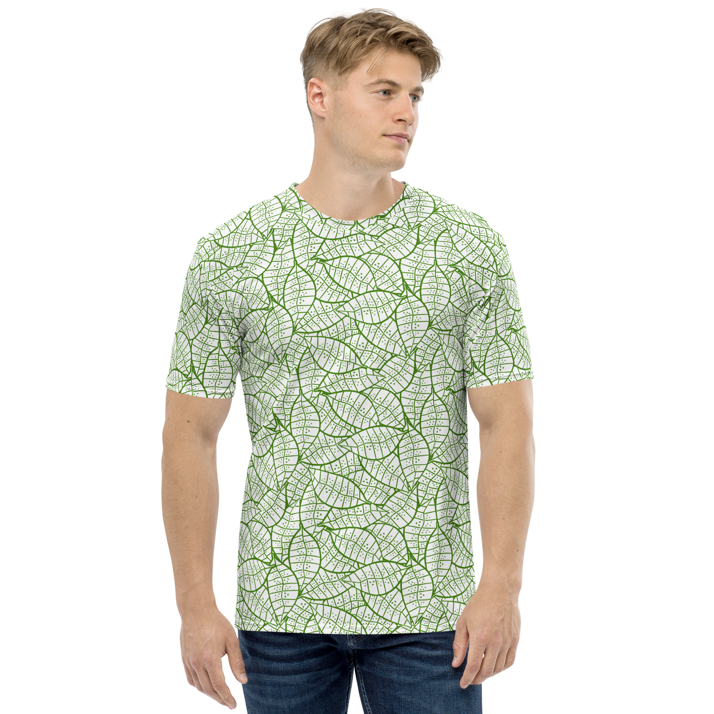 Colorful Fall Leaves | Seamless Patterns | All-Over Print Men's Crew Neck T-Shirt - #4