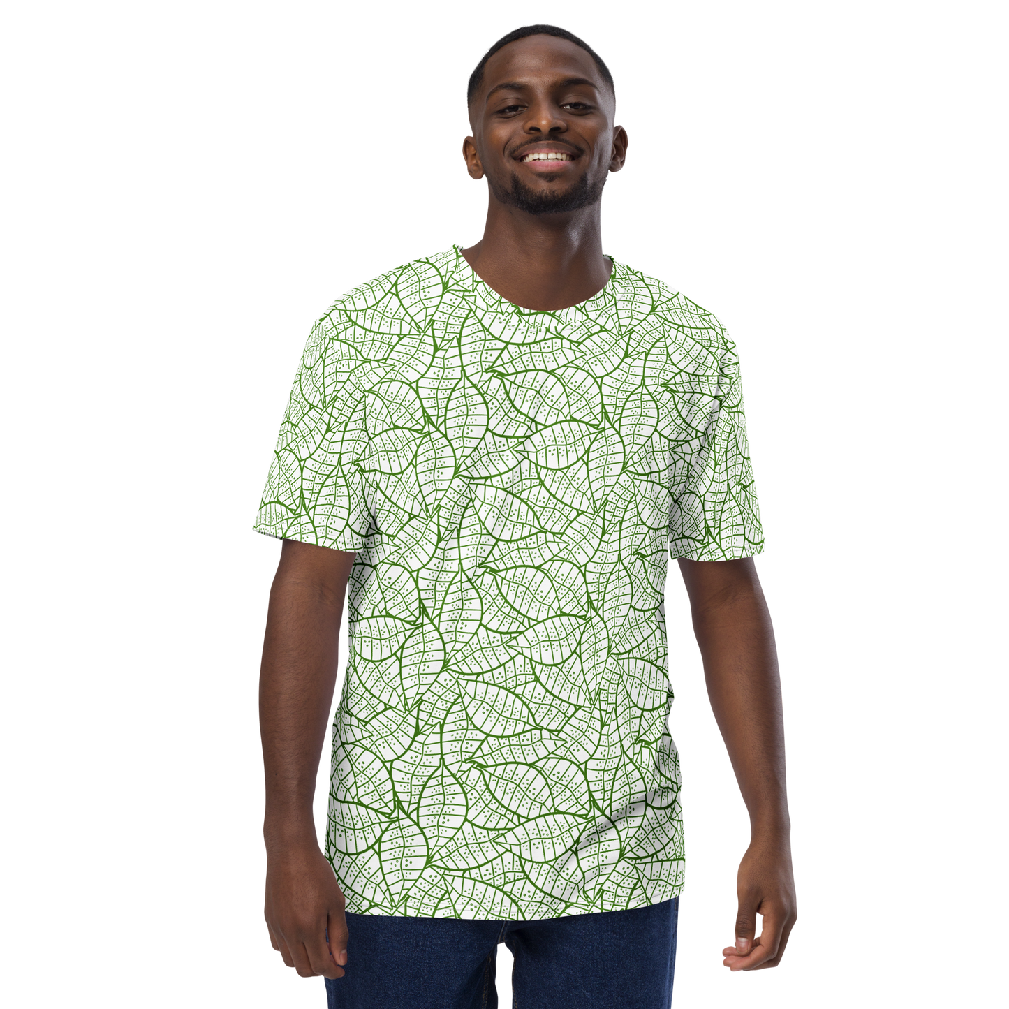 Colorful Fall Leaves | Seamless Patterns | All-Over Print Men's Crew Neck T-Shirt - #4