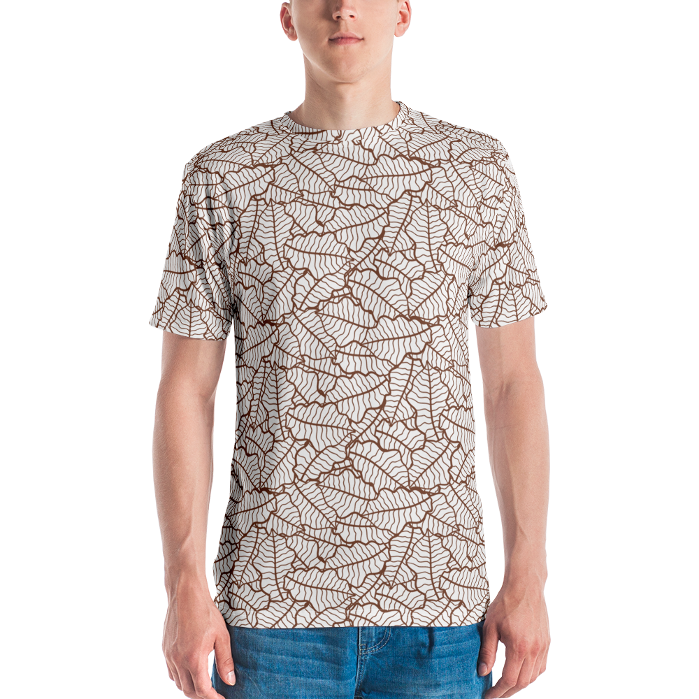 Colorful Fall Leaves | Seamless Patterns | All-Over Print Men's Crew Neck T-Shirt - #5