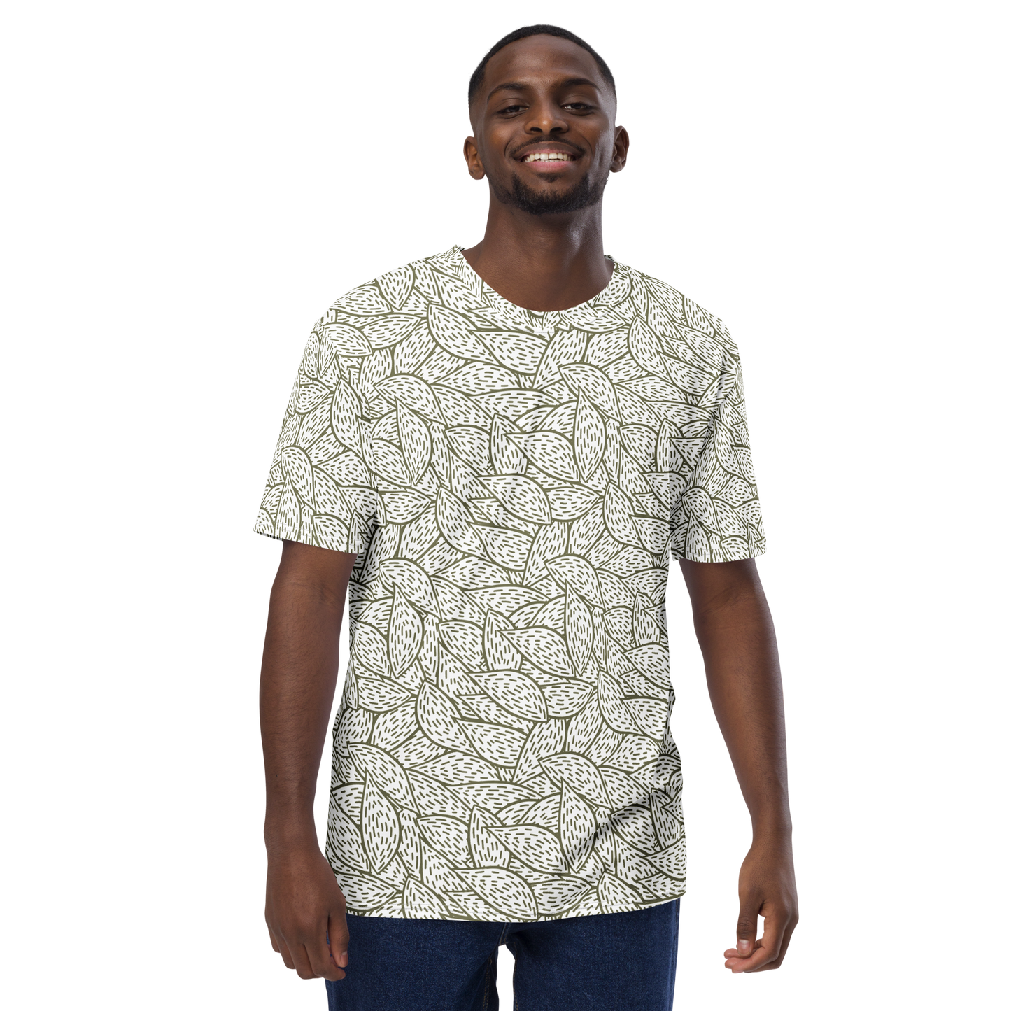 Colorful Fall Leaves | Seamless Patterns | All-Over Print Men's Crew Neck T-Shirt - #6