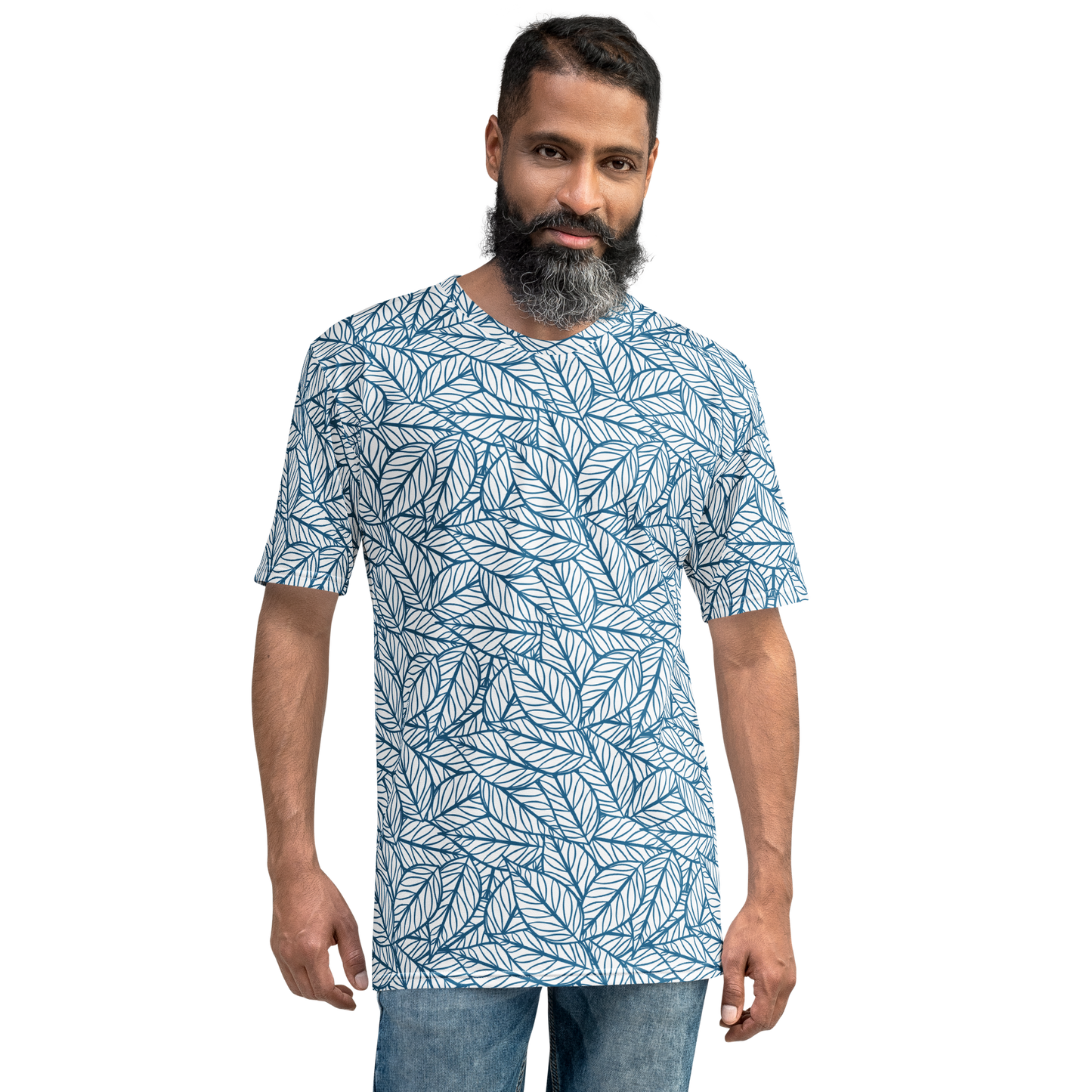 Colorful Fall Leaves | Seamless Patterns | All-Over Print Men's Crew Neck T-Shirt - #10