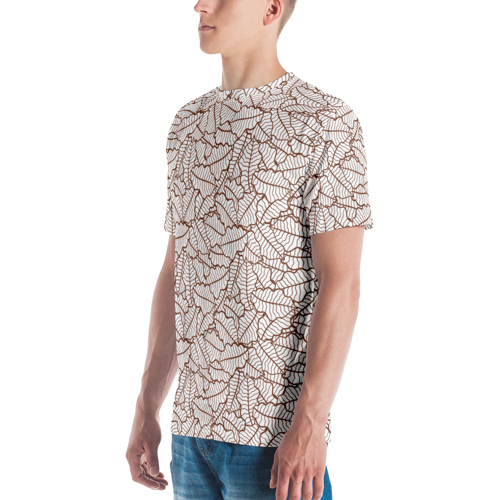 Colorful Fall Leaves | Seamless Patterns | All-Over Print Men's Crew Neck T-Shirt - #5
