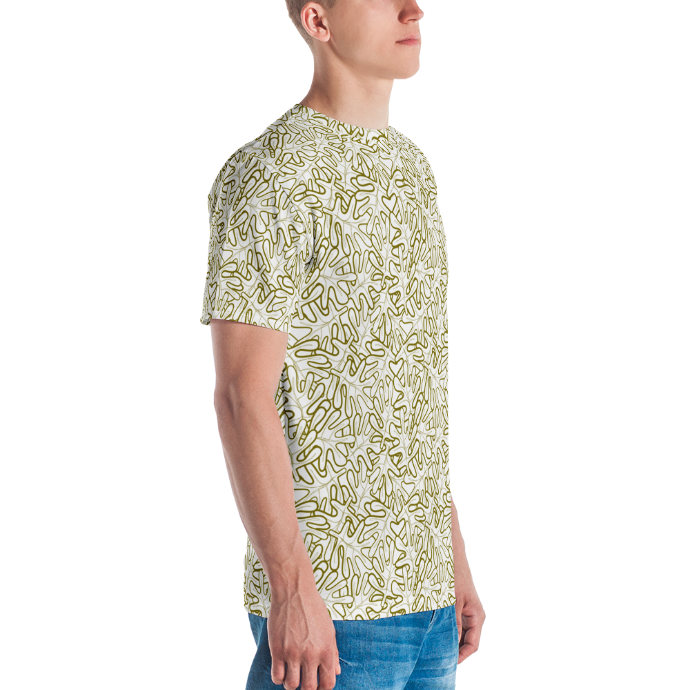 Colorful Fall Leaves | Seamless Patterns | All-Over Print Men's Crew Neck T-Shirt - #2