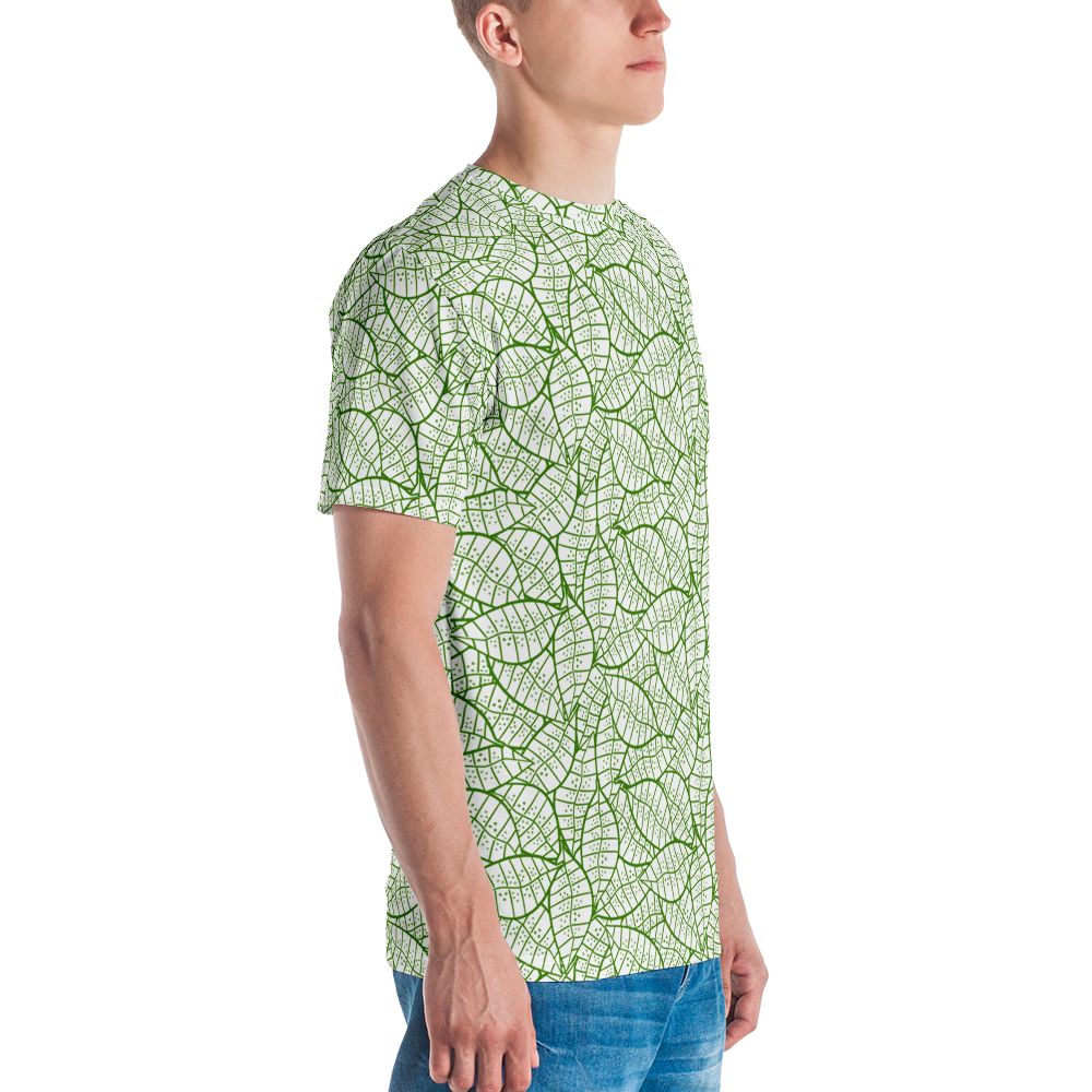 Colorful Fall Leaves | Seamless Patterns | All-Over Print Men's Crew Neck T-Shirt - #4