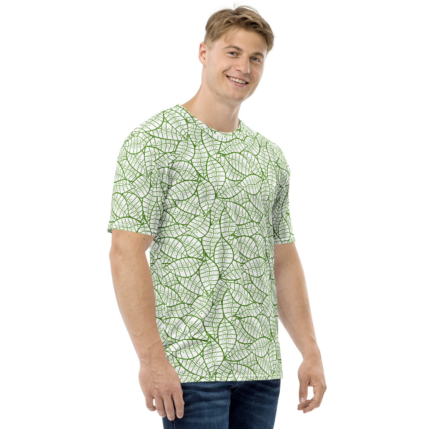 Colorful Fall Leaves | Seamless Patterns | All-Over Print Men's Crew Neck T-Shirt - #4