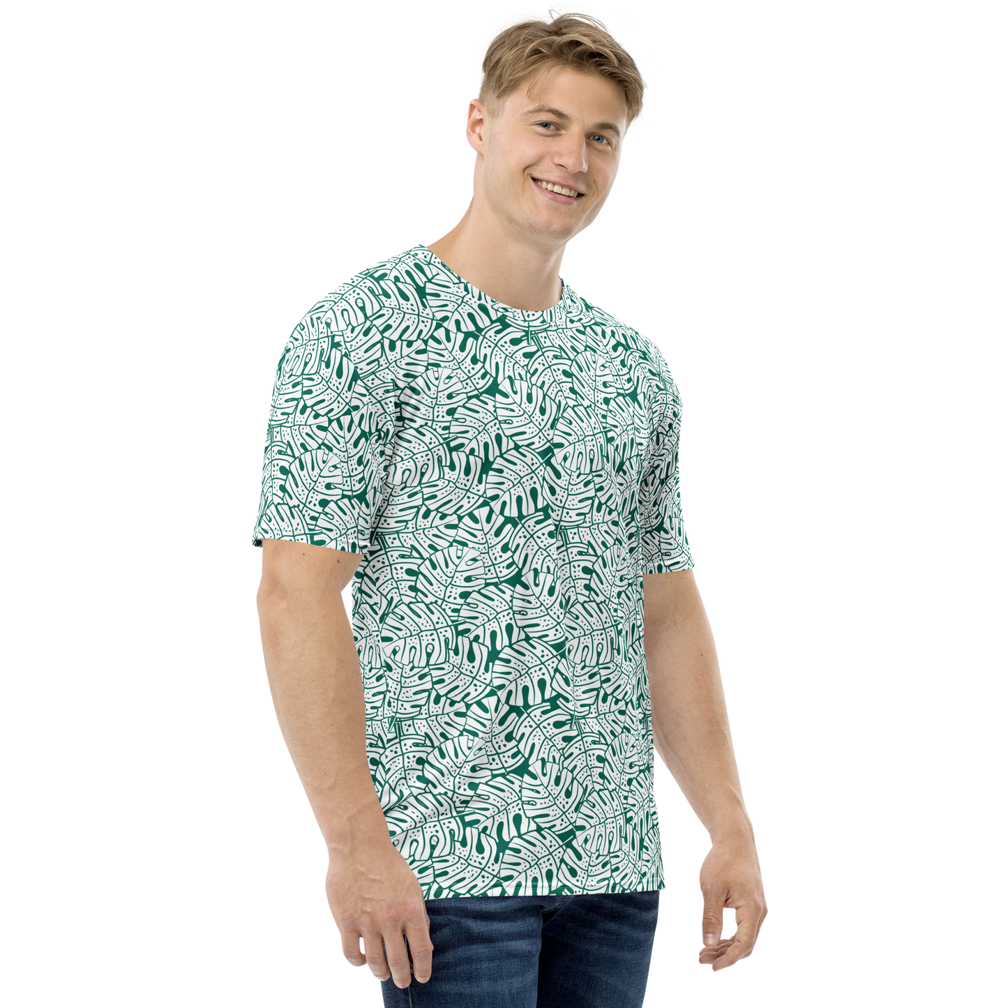 Colorful Fall Leaves | Seamless Patterns | All-Over Print Men's Crew Neck T-Shirt - #9