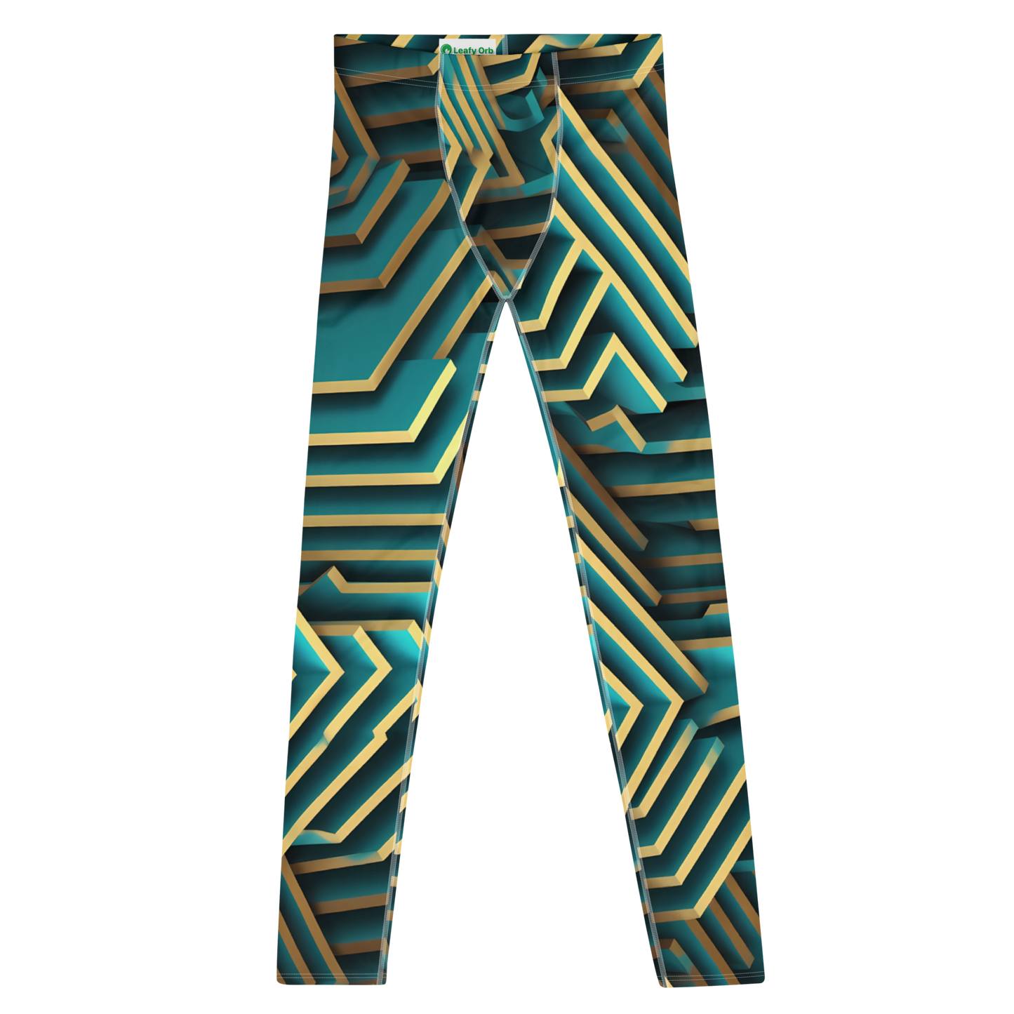 3D Maze Illusion | 3D Patterns | All-Over Print Men's Leggings - #5