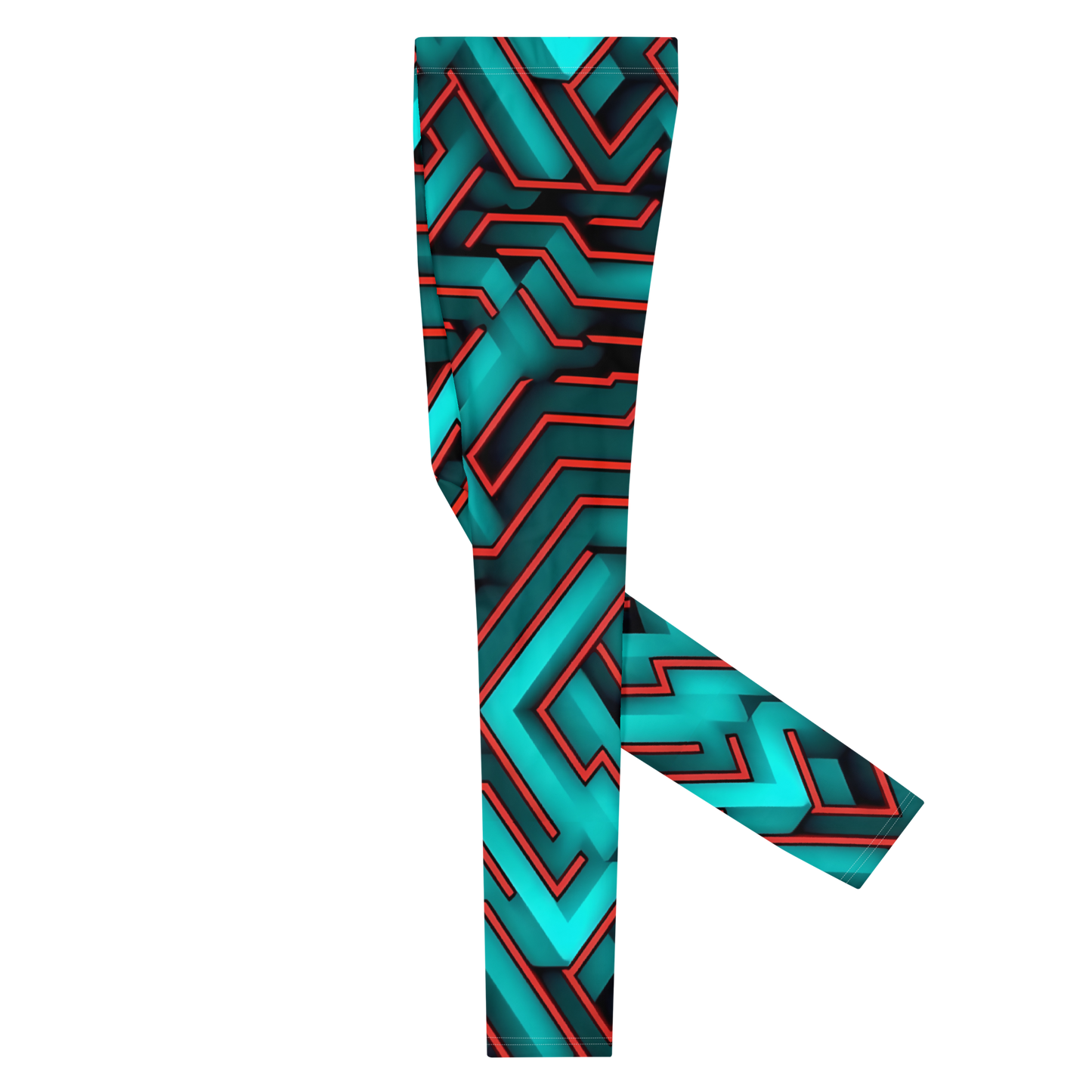 3D Maze Illusion | 3D Patterns | All-Over Print Men's Leggings - #2