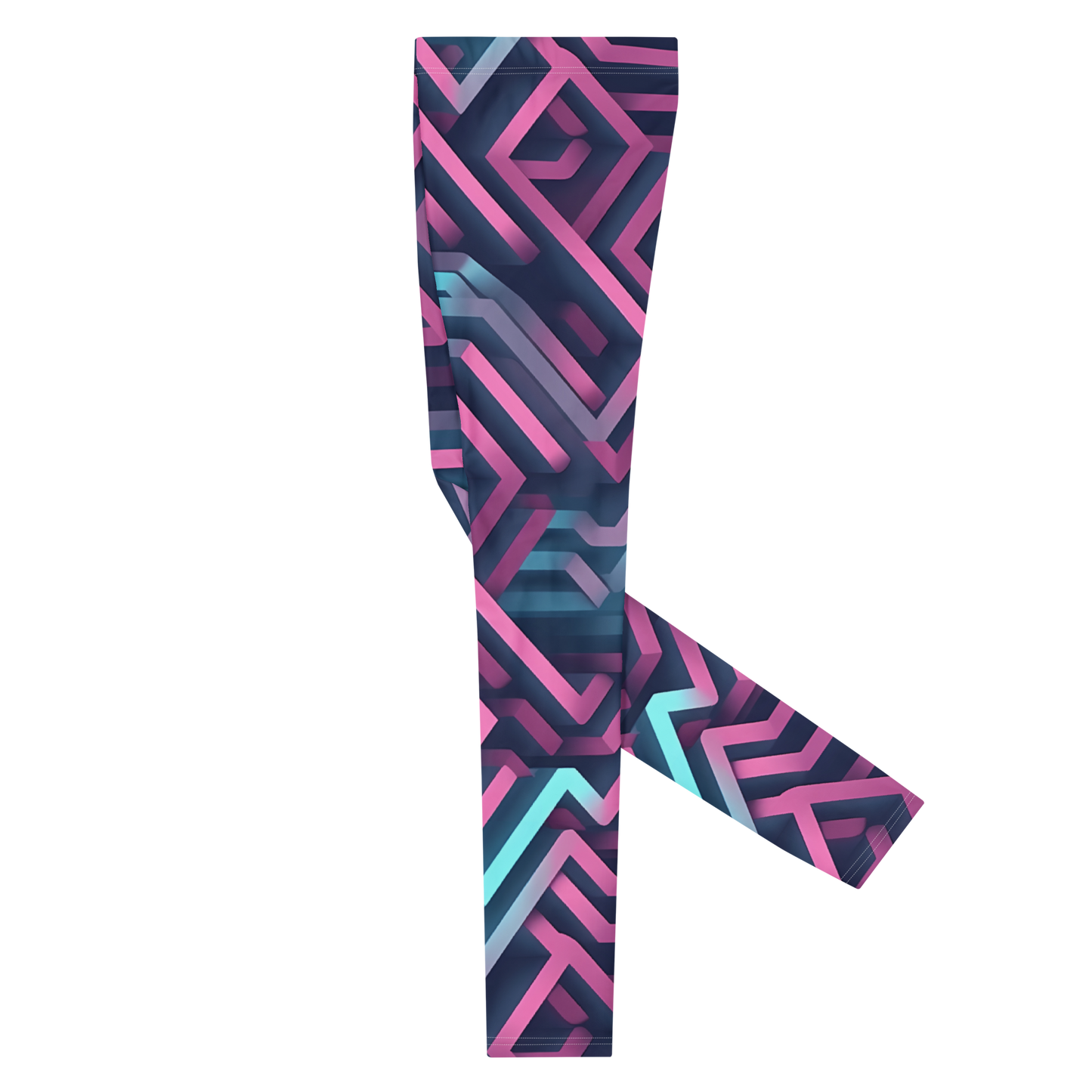 3D Maze Illusion | 3D Patterns | All-Over Print Men's Leggings - #4