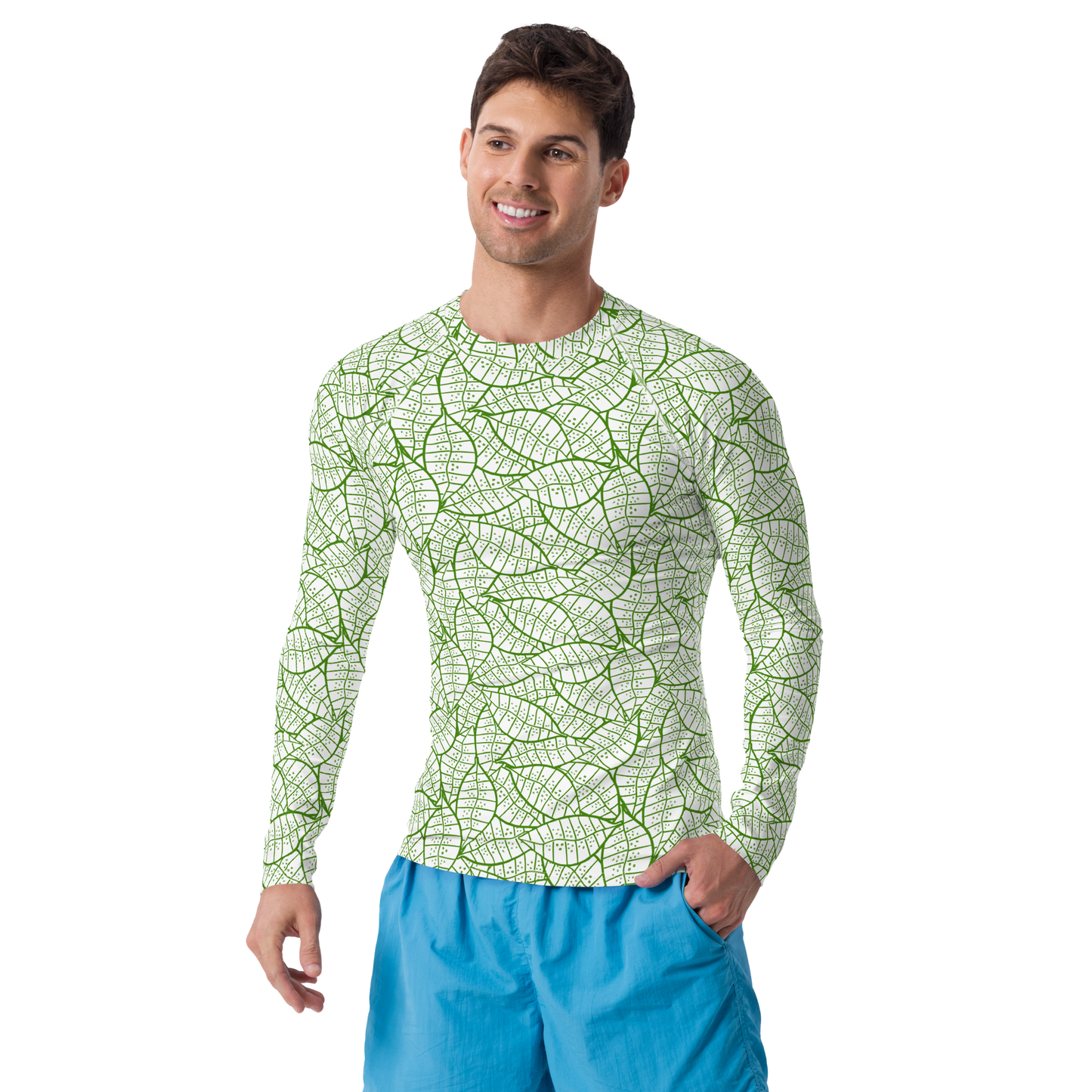 Colorful Fall Leaves | Seamless Patterns | All-Over Print Men's Rash Guard - #4