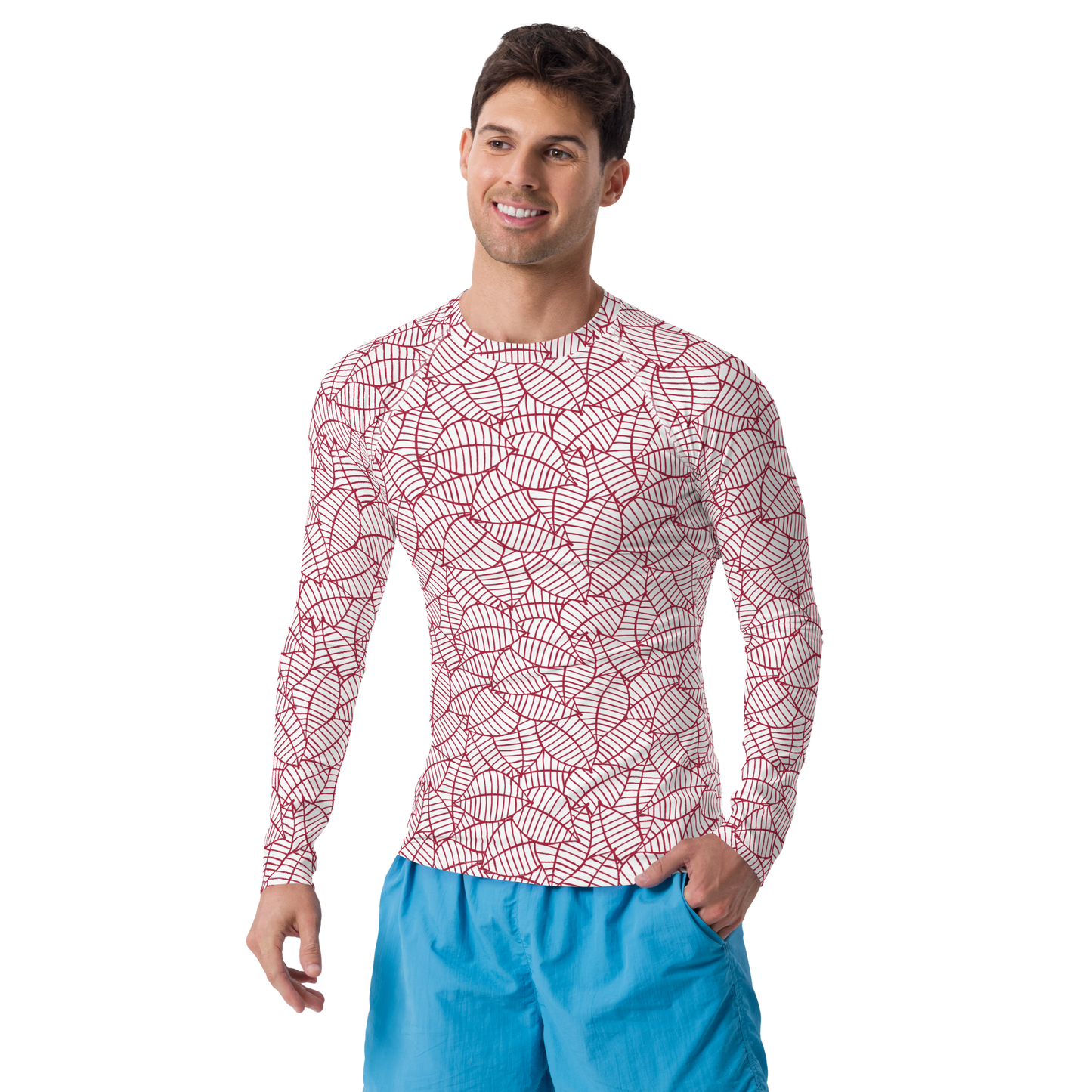 Colorful Fall Leaves | Seamless Patterns | All-Over Print Men's Rash Guard - #8