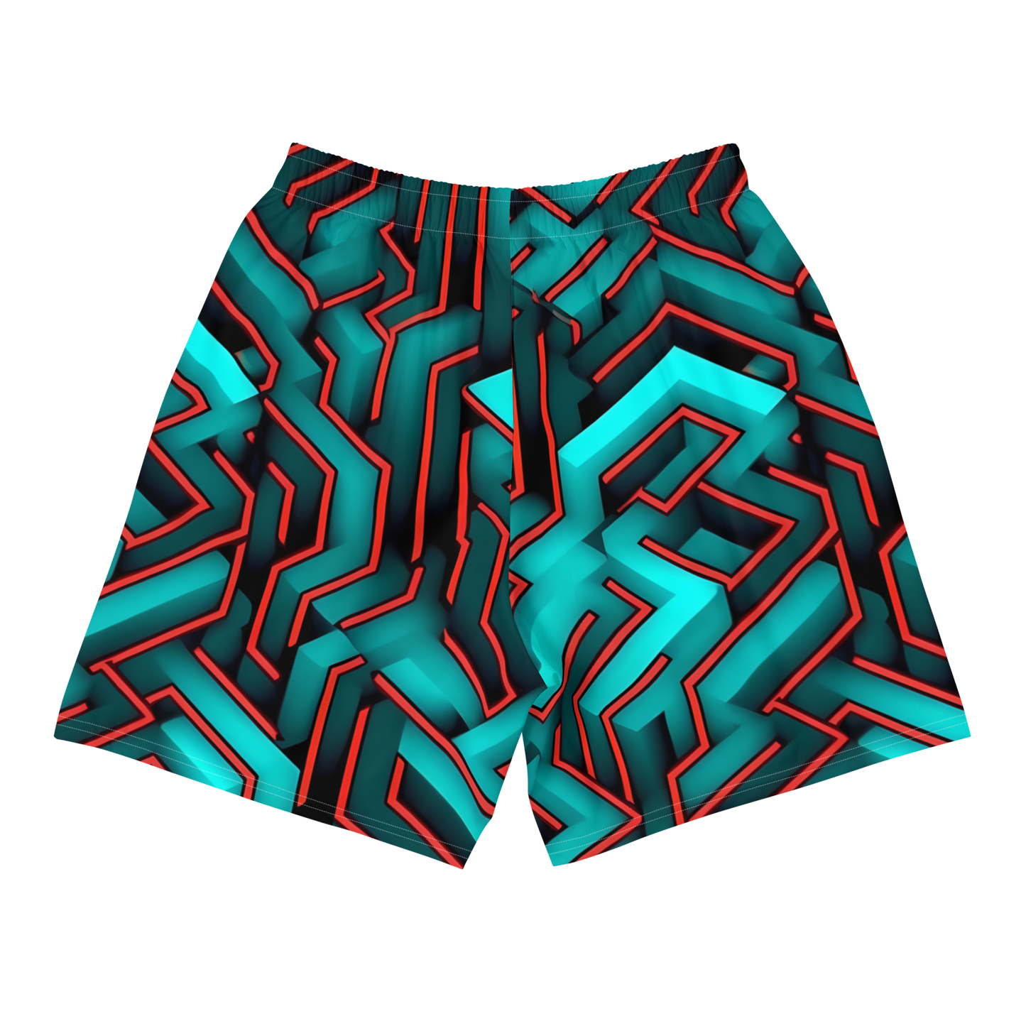 3D Maze Illusion | 3D Patterns | All-Over Print Men's Recycled Athletic Shorts - #2