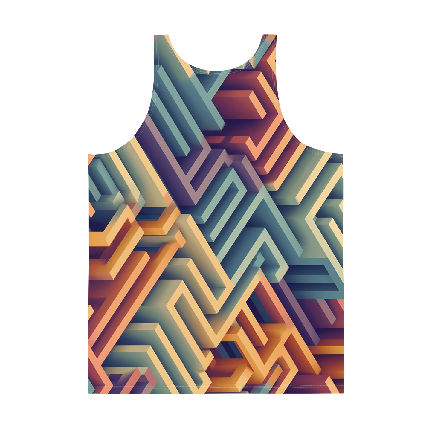 3D Maze Illusion | 3D Patterns | All-Over Print Men's Tank Top - #3