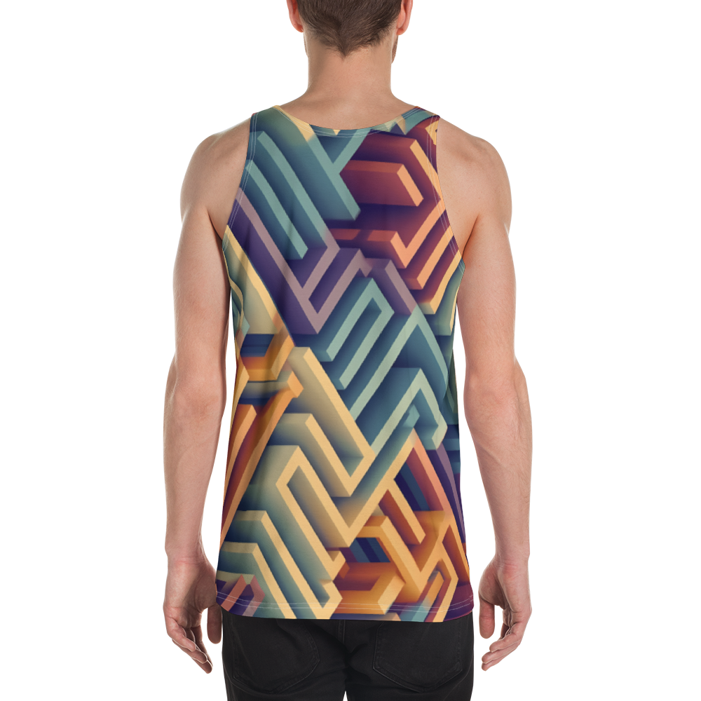 3D Maze Illusion | 3D Patterns | All-Over Print Men's Tank Top - #3