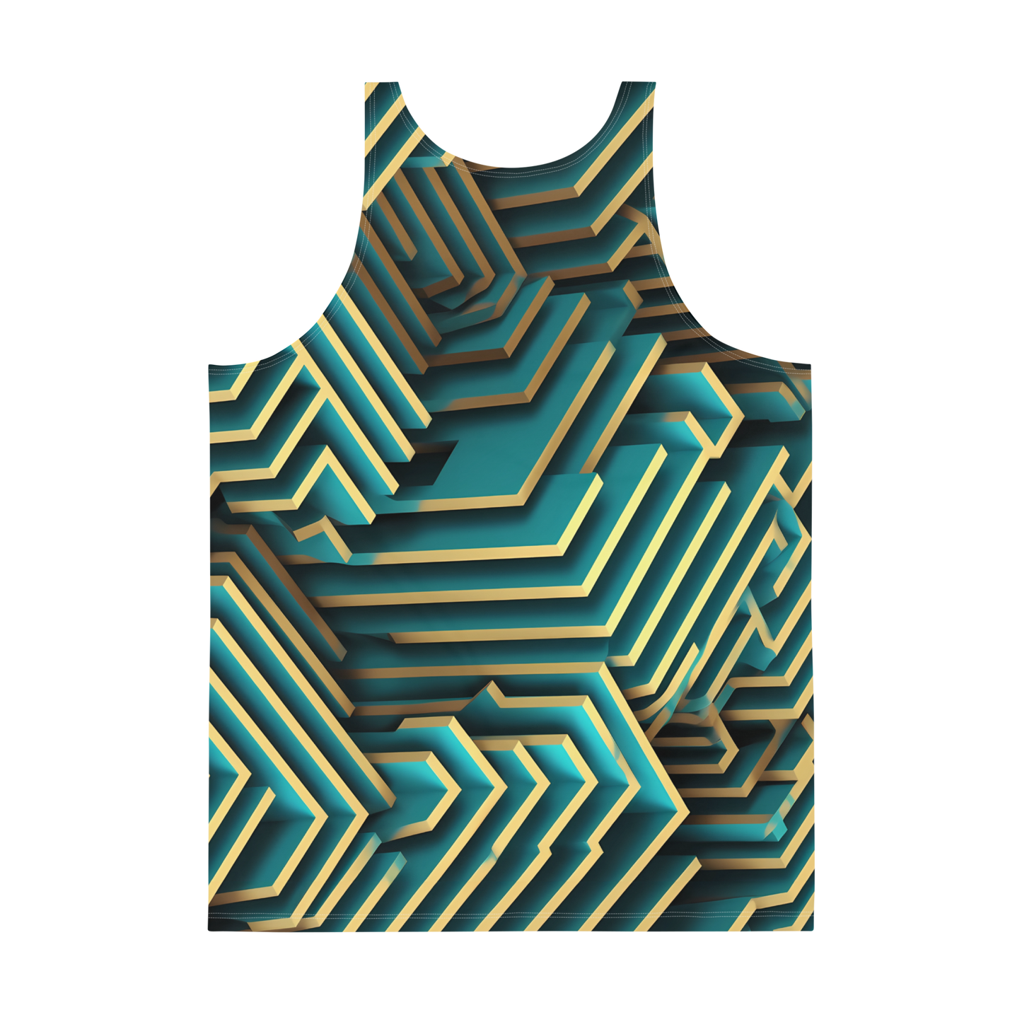 3D Maze Illusion | 3D Patterns | All-Over Print Men's Tank Top - #5