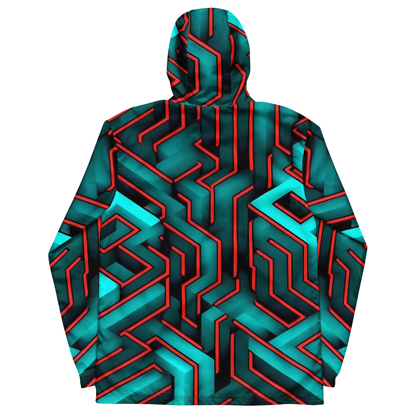 3D Maze Illusion | 3D Patterns | All-Over Print Men's Windbreaker - #2