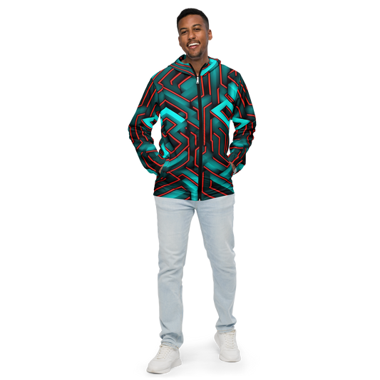 3D Maze Illusion | 3D Patterns | All-Over Print Men's Windbreaker - #2