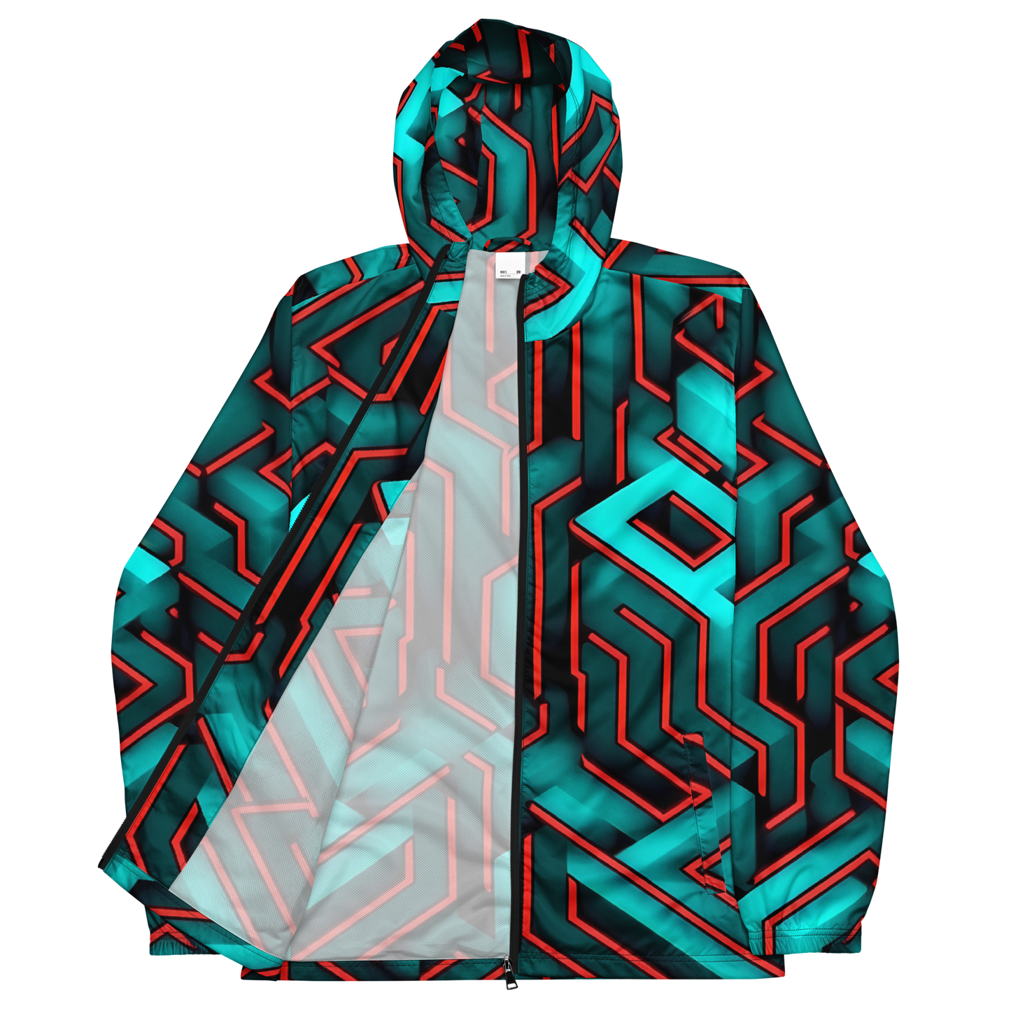 3D Maze Illusion | 3D Patterns | All-Over Print Men's Windbreaker - #2