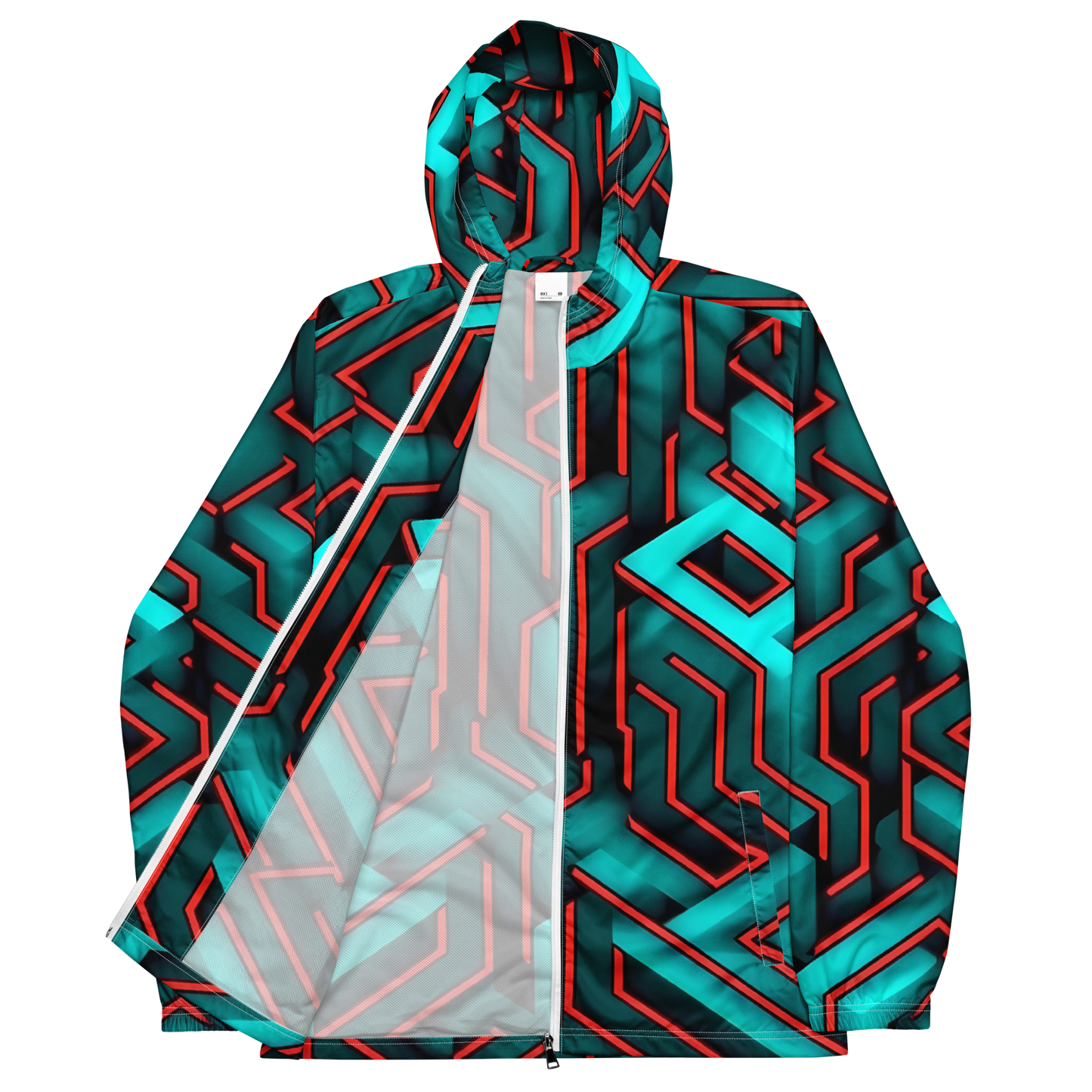 3D Maze Illusion | 3D Patterns | All-Over Print Men's Windbreaker - #2