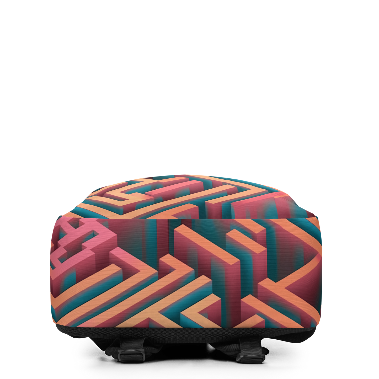 3D Maze Illusion | 3D Patterns | All-Over Print Minimalist Backpack - #1