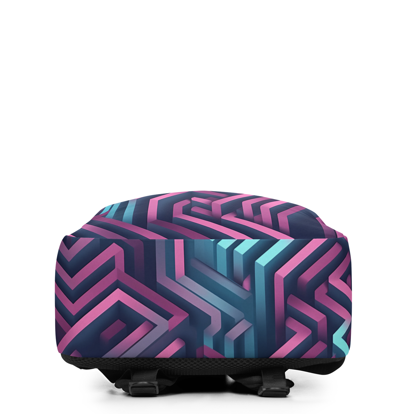 3D Maze Illusion | 3D Patterns | All-Over Print Minimalist Backpack - #4