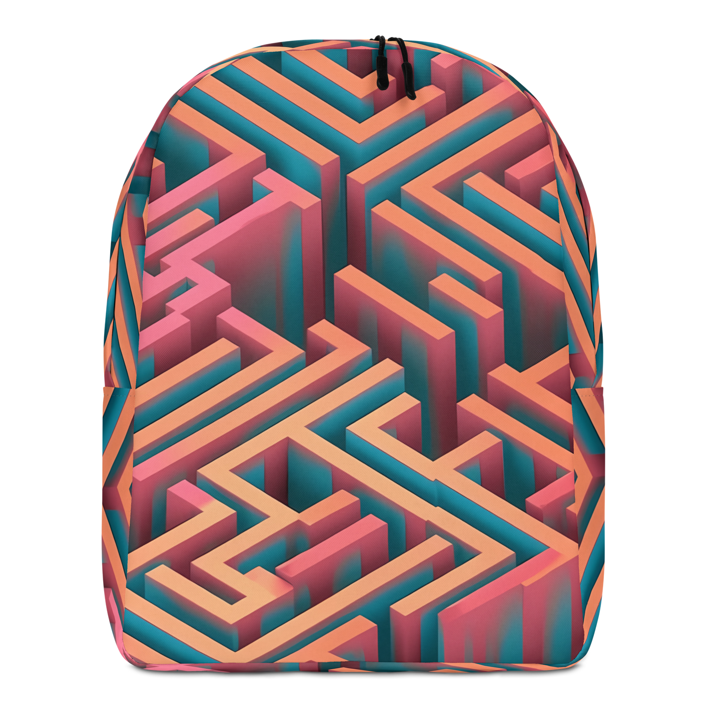 3D Maze Illusion | 3D Patterns | All-Over Print Minimalist Backpack - #1