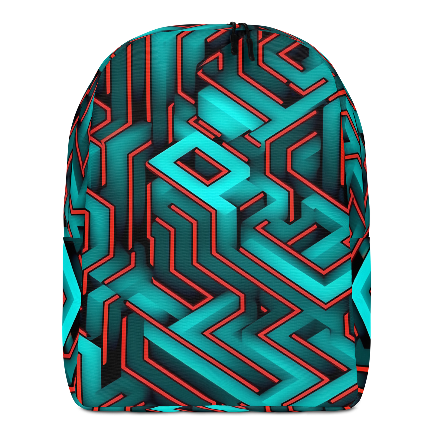 3D Maze Illusion | 3D Patterns | All-Over Print Minimalist Backpack - #2