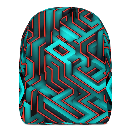 3D Maze Illusion | 3D Patterns | All-Over Print Minimalist Backpack - #2