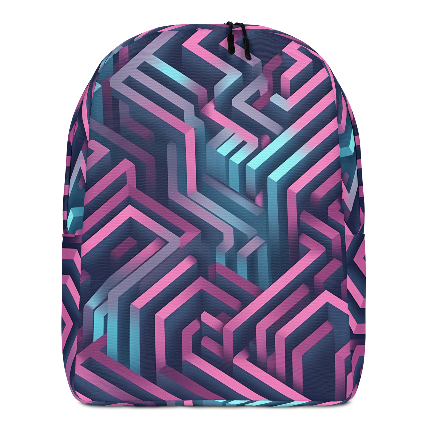 3D Maze Illusion | 3D Patterns | All-Over Print Minimalist Backpack - #4