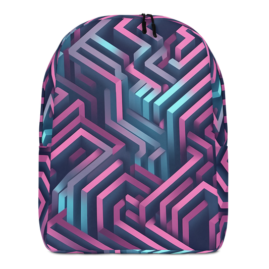 3D Maze Illusion | 3D Patterns | All-Over Print Minimalist Backpack - #4