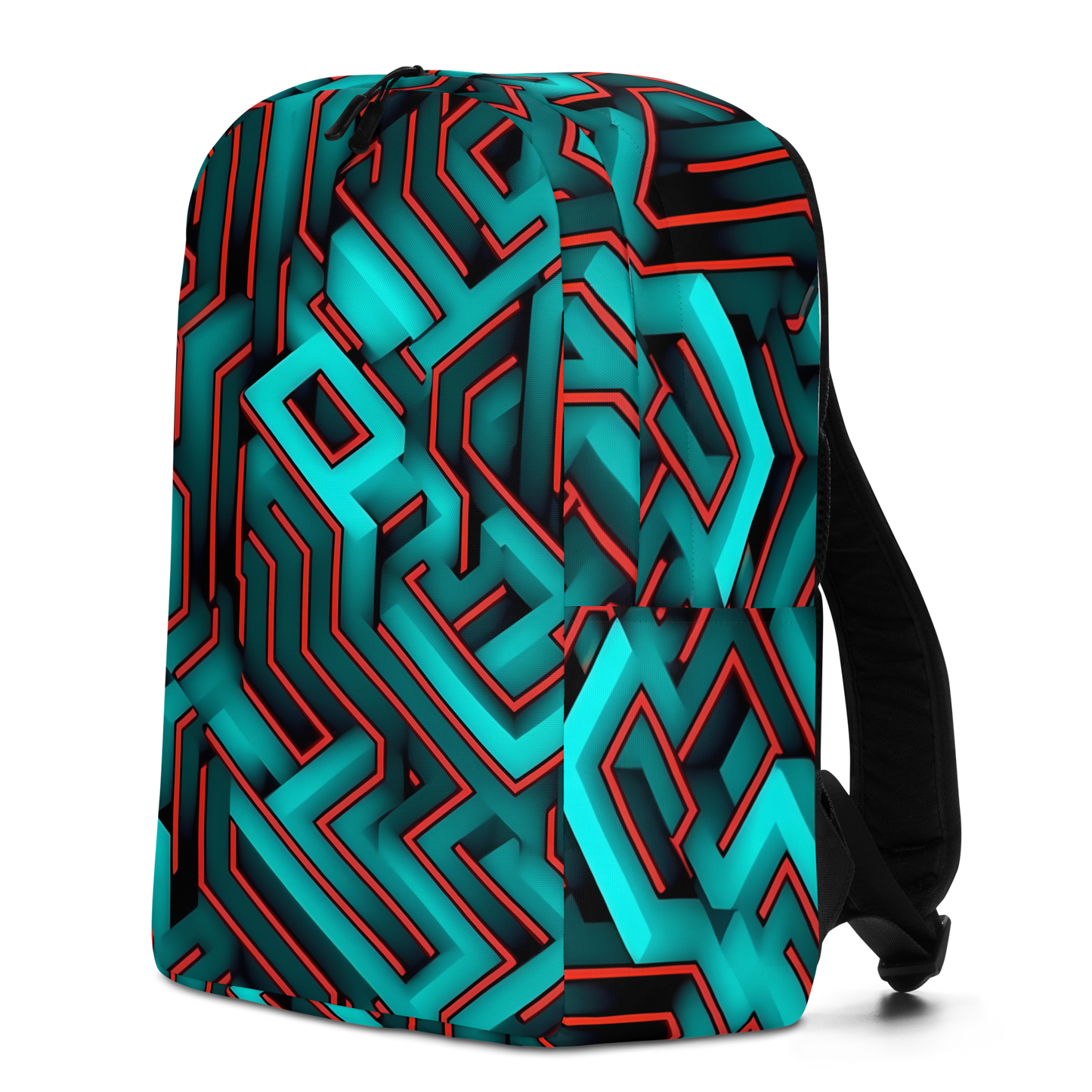 3D Maze Illusion | 3D Patterns | All-Over Print Minimalist Backpack - #2